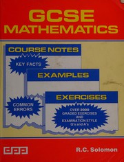 Front cover of General Certificate of Secondary Education Mathematics by R.C. Solomon