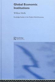 Cover of Global economic institutions by Willem Molle