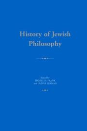 Front cover of History of Jewish Philosophy by Daniel Frank