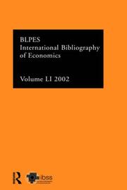 Front cover of International Bibliography of Economics Volume 51: International Bibliography of the Social Sciences 2002 (International Bibliography of Economics (Ibss: Economics)) by Brit Lib Pol &