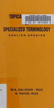Front cover of Topical dictionary of specialized terminology by M. Antonieta Gallegos-Ruiz
