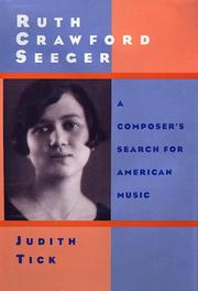 Cover of Ruth Crawford Seeger by Judith Tick