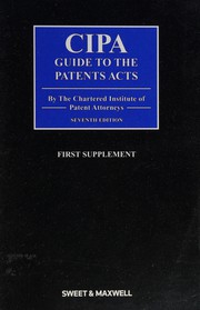Front cover of C.I.P.A. guide to the Patents Acts by Paul G. Cole