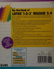 Front cover of The first book of Lotus 1-2-3, release 2.4 by Simpson, Alan