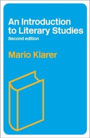 Cover of An introduction to literary studies by Mario Klarer