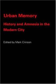 Cover of Urban memory by Mark Crinson