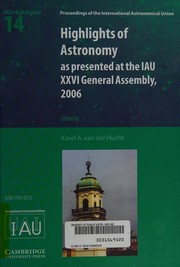 Cover of Highlights of Astronomy by Karel A. van der Hucht
