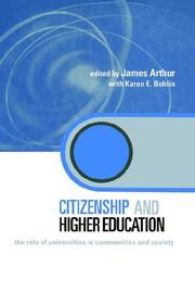Front cover of Citizenship and Higher Education by James Arthur