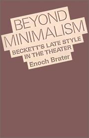 Cover of Beyond Minimalism by Enoch Brater
