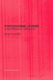 Front cover of Postcolonial Studies: A Materialist Critique (Postcolonial Literatures) by Benita Parry