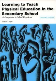 Front cover of Learning to Teach Physical Education in the Secondary School by Susan Capel