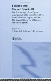 Front cover of Science and Racket Sports III by Adrian Lees