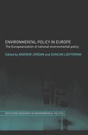 Cover of Environmental policy in Europe by Andrew Jordan