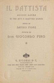Front cover of Il battista by Saverio Fino