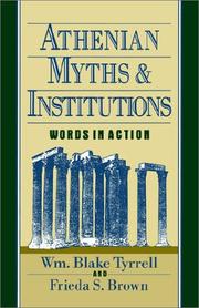Front cover of Athenian myths and institutions by William Blake Tyrrell