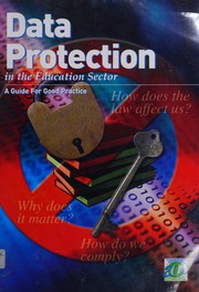 Front cover of Data protection in the education sector by Catherine Rayner