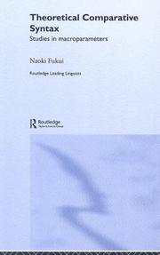 Cover of Theoretical comparative syntax by Naoki Fukui