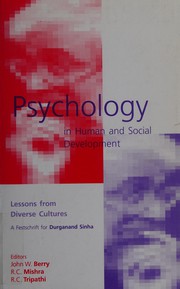 Cover of Psychology in human and social development by Durganand Sinha