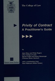 Front cover of Privity of contract by Alan Riley
