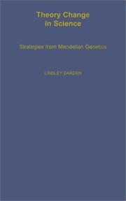 Cover of Theory change in science by Lindley Darden