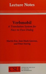 Cover of Verbmobil by Martin Kay