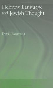 Cover of Hebrew language and Jewish thought by Patterson, David