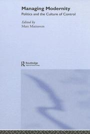 Cover of Managing modernity by Matt Matravers