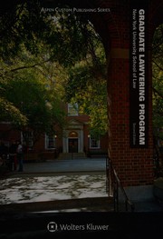Front cover of Graduate lawyering program, New York University School of Law by Deborah B. McGregor