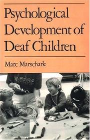 Front cover of Psychological development of deaf children by Marc Marschark