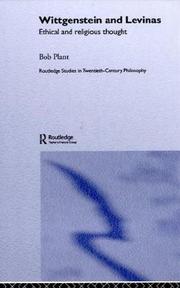Front cover of Wittgenstein and Levinas by Bob Plant