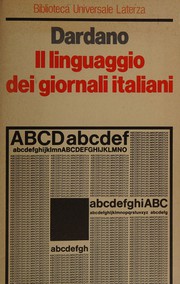 Cover of Il linguaggio dei giornali italiani / Maurizio Dardano by Maurizio Dardano