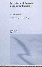 Cover of A history of Russian economic thought by Vincent Barnett