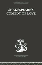 Front cover of Shakespeare's Comedy of Love by Alexand Leggatt