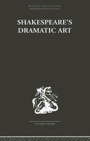 Cover of Shakespeare's Dramatic Art  Selected Plays by Clemen, Wolfgang.