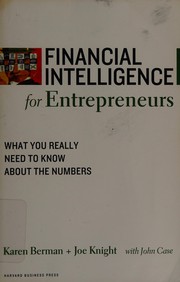 Front cover of Financial intelligence for entrepreneurs by Karen Berman