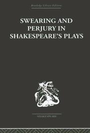 Front cover of Swearing and Perjury in Shakespeare's Plays by Frances Shirley