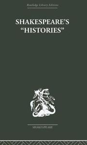 Front cover of Shakespeare's Histories by Lily B Campbell