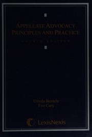 Cover of Appellate advocacy by Ursula Bentele