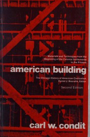 Cover of American building by Carl W. Condit