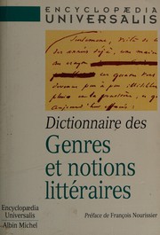 Cover of Dictionnaire des genres et notions littéraires / [auteurs, Robert Abirached ... [et al.]] by Robert Abirached