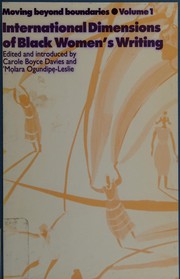 Front cover of Moving beyond boundaries by Carole Boyce Davies