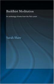 Cover of Buddhist meditation by Sarah Shaw