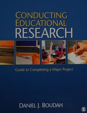 Cover of Conducting educational research by Daniel J. Boudah