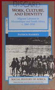 Cover of Work, Culture, and Identity by Patrick Harries