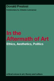 Front cover of In the aftermath of art by Donald Preziosi