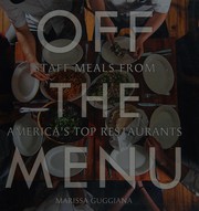 Cover of Off the menu by Marissa Guggiana