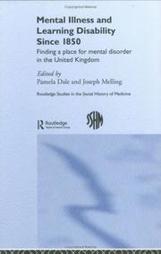 Cover of Mental illness and learning disability since 1850 by Joseph Melling
