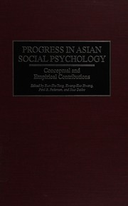 Front cover of Progress in Asian social psychology by Yang, Guoshu