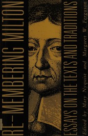 Cover of Re-membering Milton by Mary Nyquist