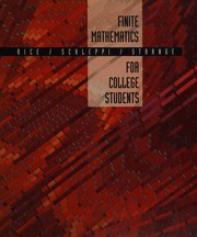 Front cover of Finite mathematics for college students by Bernard J. Rice